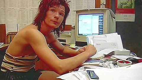 Horny German Redhead Masturbating In The Office - Teaser Video Horny German Redhead Masturbating In The Office - Teaser Video